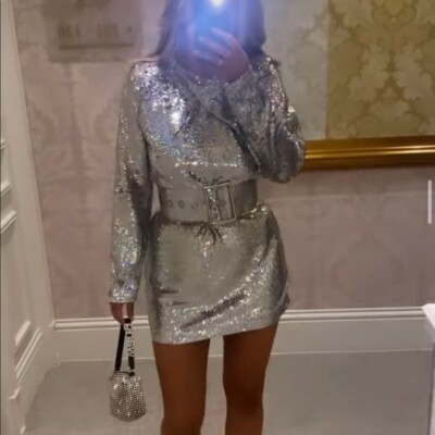 New Zara Sequins Mini Dress Silver | eBay New Zara Sequins Mini Dress Silver | eBay