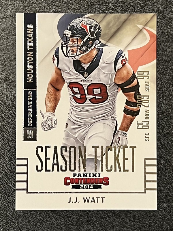 2014 Panini Contenders Season Ticket J.J. Watt #94 Houston Texans