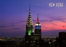 Chrysler And Empire State Buildings New York City New York Postcard