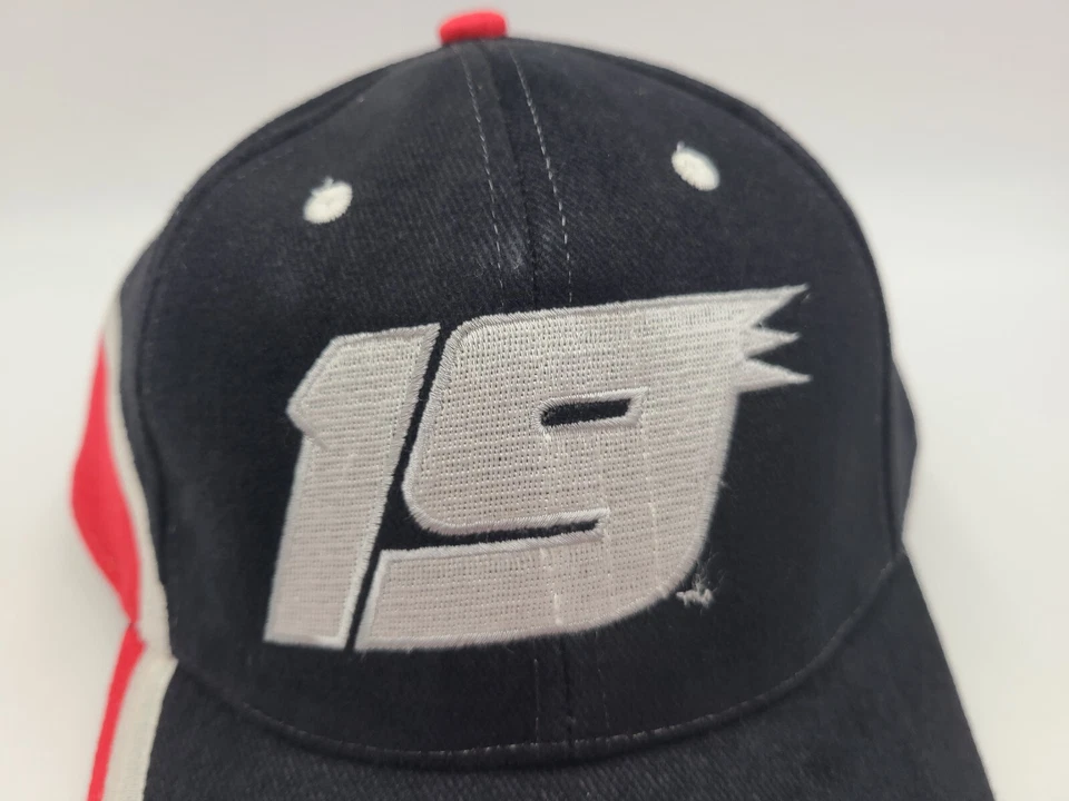 Vintage Casey Atwood #19 Dodge Chase Snapback Hat Cap Men NASCAR Black Red White - Image 4 of 4