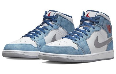 Size 8.5 - Air Jordan 1 SE Mid French Blue for sale online | eBay