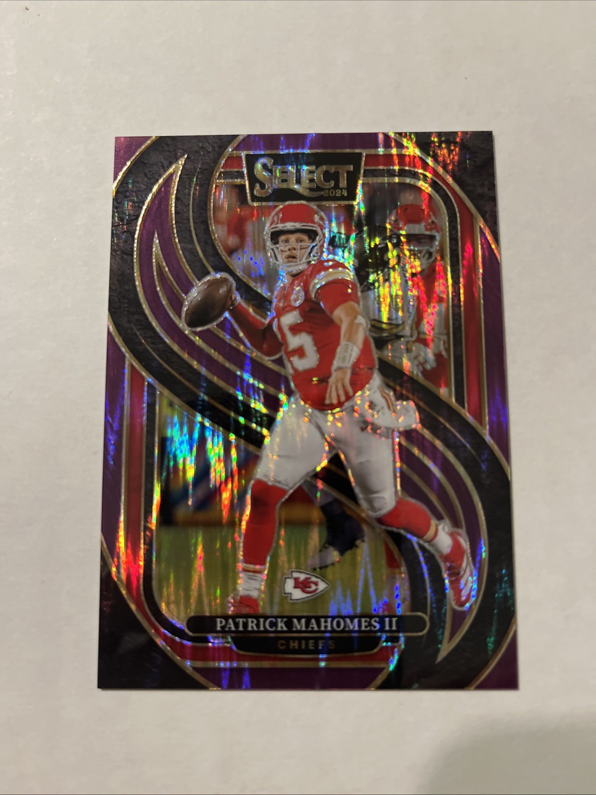 PATRICK MAHOMES II /360 PURPLE SHOCK 2024 PANINI SELECT PRIZM #120 CHIEFS 🏈 🔥
