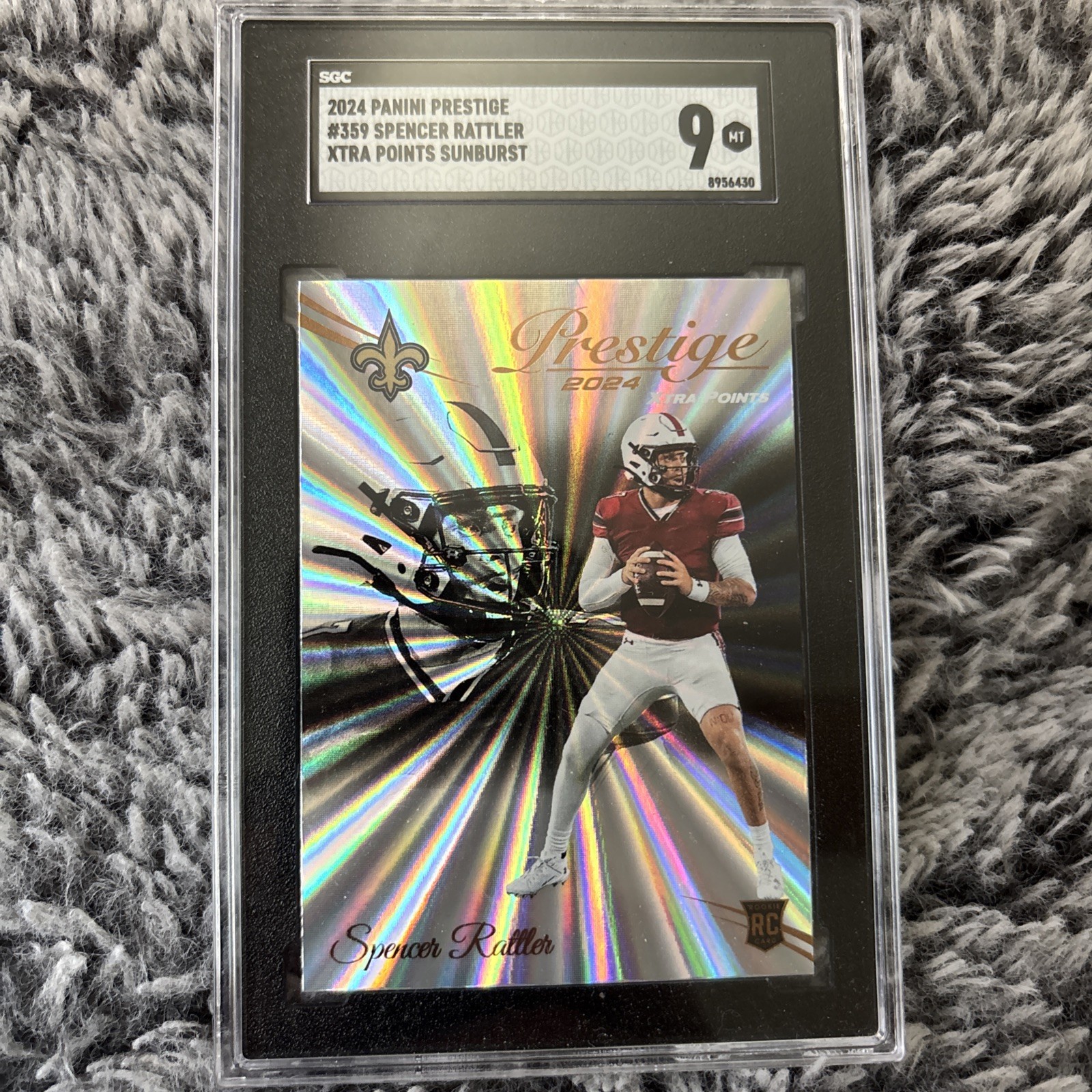 2024 Panini Prestige - Rookies Spencer Rattler #359 Xtra Points Sunburst (RC)