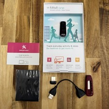 New Fitbit One Wireless Activity  Sleep Tracker FB103BY Burgundy Bad Battery