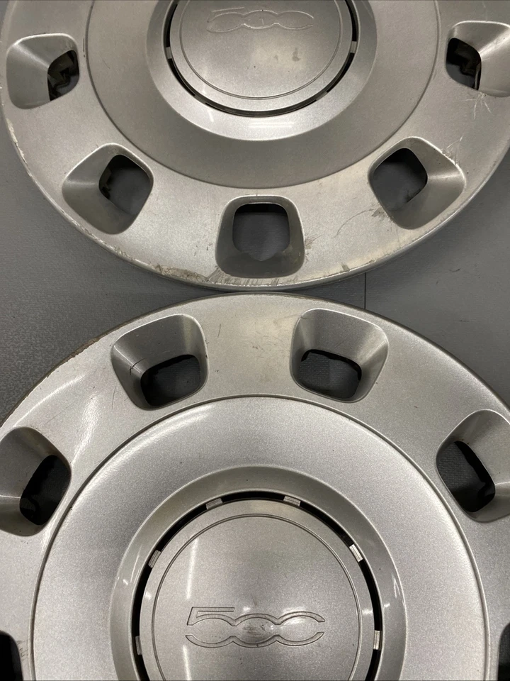 4x Tapacubos FIAT 500 14” LLANTAS ORIGINALES USADOS VER FOTOS PARA VER ESTADO Foto 4 de 4