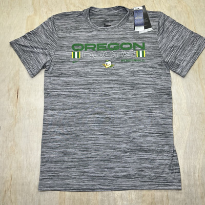NEW MD Oregon Ducks Nike Team Velocity Legend Performance Shirt Gray