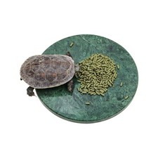 Reptile Basking Platform, 5.9 inch Natural Marble Tortoise Feeding Slate, Rock