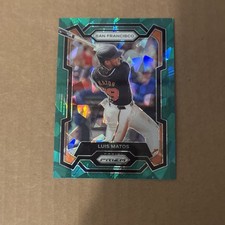 LUIS MATOS PRIZM ROOKIE RC PROSEPCTS GREEN CRACKED ICE REFRACTOR GIANTS #61 2024