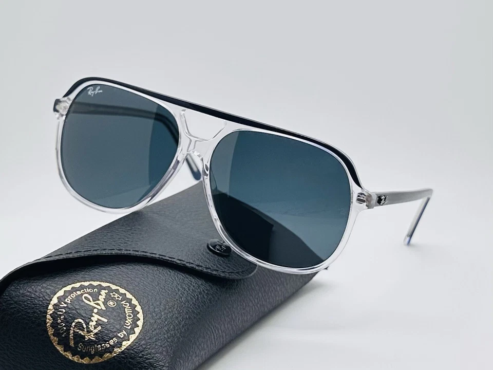 Gafas de sol Ray-Ban RB2198 Bill 60 mm piloto de gran tamaño - lentes transparentes/grises Foto 2 de 4