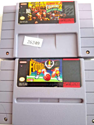 2 super Nintendo games Donkey Kong Country 2  Diddys Kong Quest SNES 26249 bc14