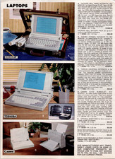 Vintage 1990s Computer Catalog Page Ad Packard Bell Toshiba Canon IBM Magnavox