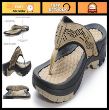 Men's Slip Resistant Outdoor Flip Flops - Arch Support, EVA Cushioning, No-Slip