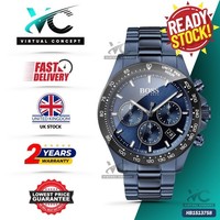 HUGO BOSS HB1513758 Hero Sport Lux Blue Stainless Chronograph Mens Watch 44mm