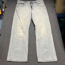 Wrangler VINTAGE Men's Jeans Size 33x32 Blue Straight Leg Denim Light WashCotton