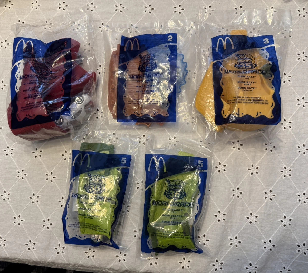 Lot Hot Wheels 1991 - McDonald's California Custom (8 Voitures, 1/64)
