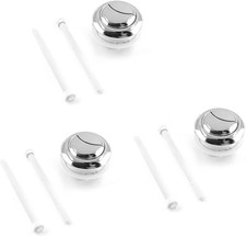Piutouyar 3Pcs Toilet Push Button 58Mm Thread Diameter Toilet Tank Button Dual P