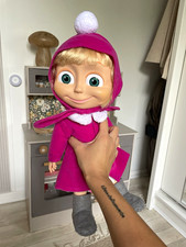 Masha and The Bear Masha 350mm Soft Body Play Doll Pink Hooded Outfit