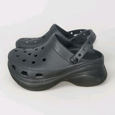 CROCS Bae Clog BLACK Chunky Platform Women's Size 8 Stomp Y2K
