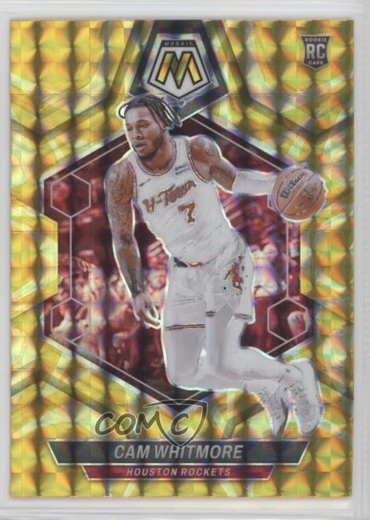 2023-24 Panini Mosaic Rookies Reactive Yellow Prizm Cam Whitmore #217 18k2