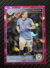 Kevin de Bruyne 2024-25 Topps Merlin Uefa Club Competitions  Pink Refractor /125