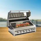 N Gas 304 Stainless Steel Outdoor BBQ Grill Portable Built in 6 Barbecue Burners