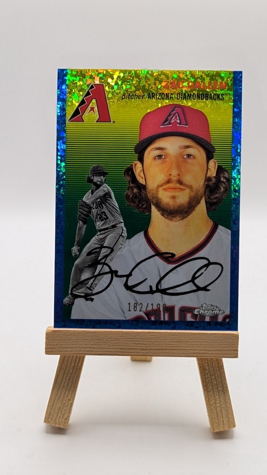 2023 Topps Chrome Platinum Anniversary Zac Gallen Blue Mini-Diamond Parallel #182/199