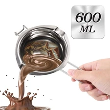 600ML Stainless Steel Double Boiler Pot with Handle for Chocolate Candy