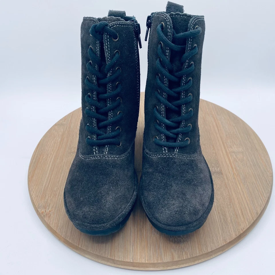 Fly London Wune Botas Mujer 5.5 36 Gris Gamuza Con Cordones Tobillo Cottagecore Foto 2 de 4