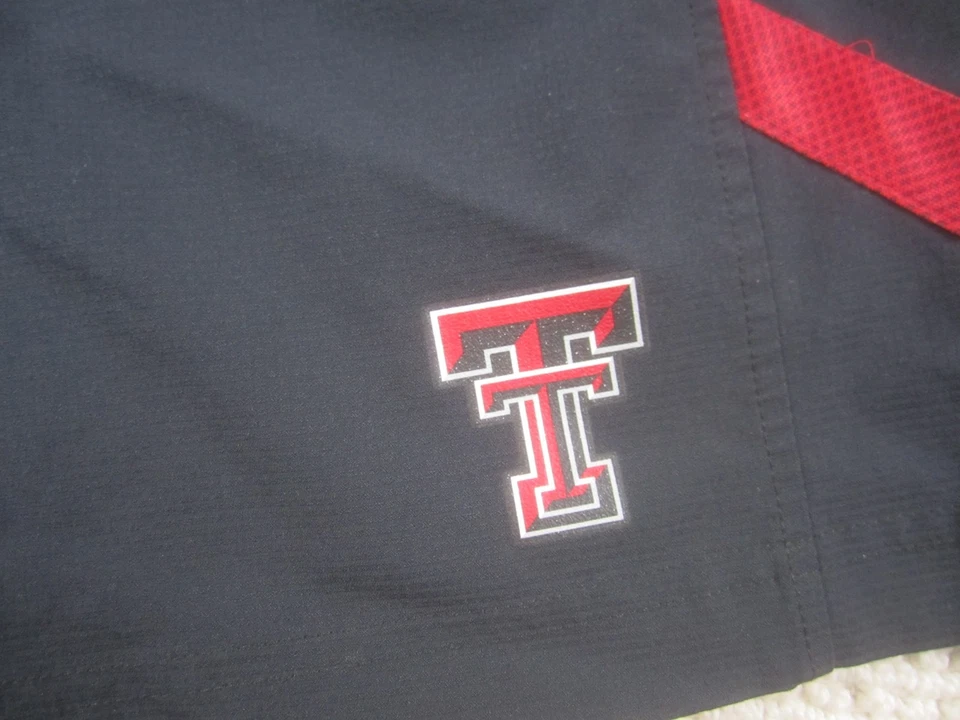 Pantalones Cortos Texas Tech Para Hombre Grandes Negros Rojos Raiders Calce Suelto Atléticos con Bolsillos Foto 2 de 4
