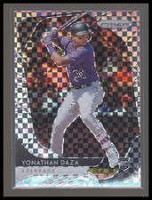 2020 Panini Prizm #13 Yonathan Daza Power Plaid Prizm #/75