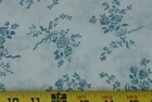 By 1/2 Yd, Vintage, Blue Floral Bouquets on White Lighter-Weight Cotton, V634