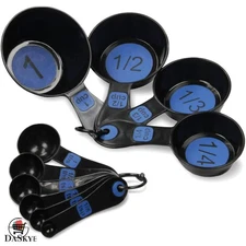 Precision 10-Piece Measuring Cup Set, Bright Blue with Large Print Measurements