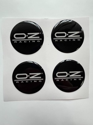 OZ Racing Wheel Cap Stickers Set - 4pcs 3D Domed Resin Center Cap Emblem Decals