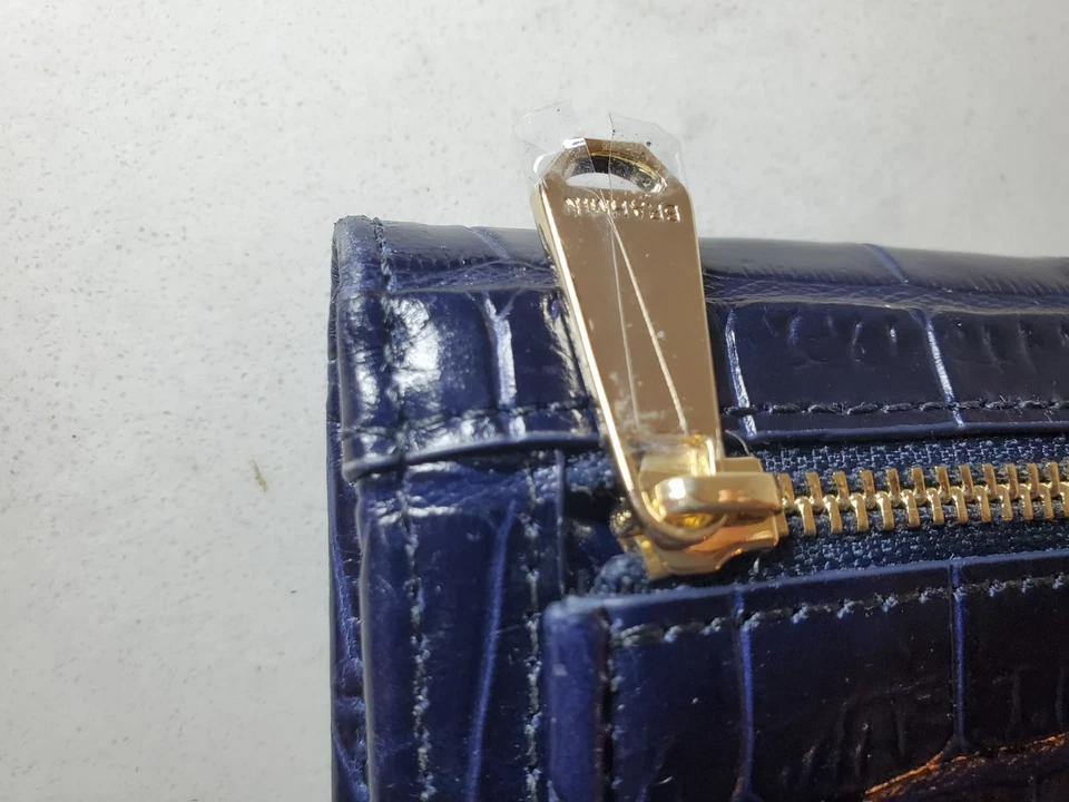 Cartera y tarjetero Brahmin Ady azul marino angora raro Foto 3 de 4