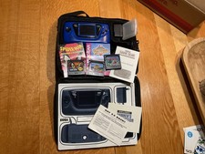SEGA Game Gear Blue Model 2110 Lot-Turns on Screen issue, PARTS OR REPAIR ONLY