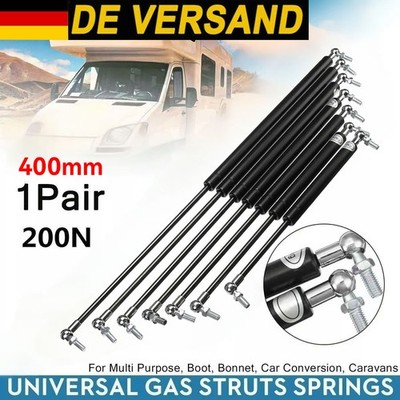 2x Gasdruckfeder Länge 300 - 500mm 200N Gasfeder Universal Gasdruckdämpfer DE