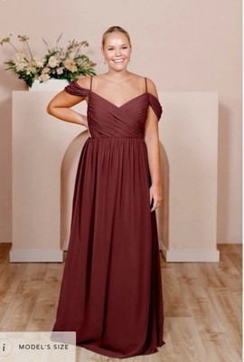 NWT REVELRY Lily Chiffon Bridesmaid Dress in Merlot Size 12 | eBay NWT REVELRY Lily Chiffon Bridesmaid Dress in Merlot Size 12 | eBay