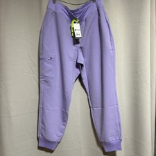 NWT FIGS Zamora Jogger High Waisted Scrub Pants Lavender Yoga Waist Stretch XL