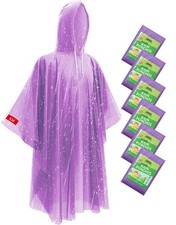 Hitituto Rain Ponchos Family Pack Kids– 6/12/24 Pack Disposable Poncho wit