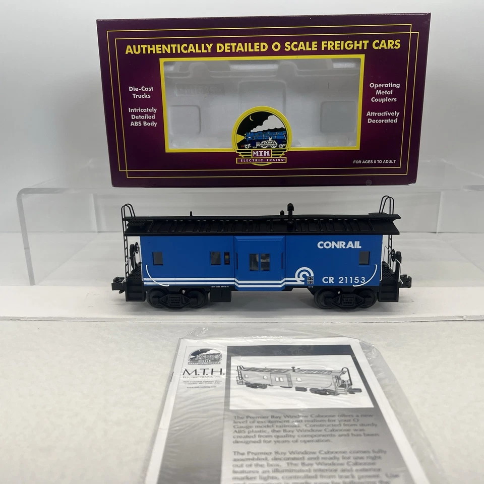 MTH Premier 20-91039 Conrail Bay Window Caboose #CR21153 O Gauge New - Image 2 of 4