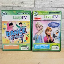 2 LeapFrog LeapTV Games Disney Frozen Math Dance Learn Reading