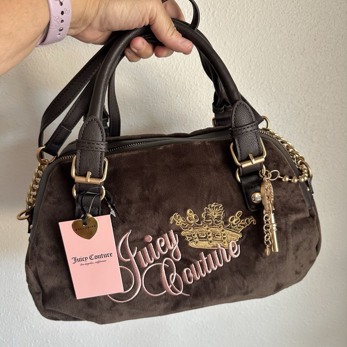Juicy Couture The Key To Juicy Satchel Chocolate NWT | eBay