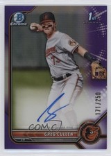 2022 Bowman Chrome Prospect Purple Refractor /250 Greg Cullen #CPA-GC Auto 3hd