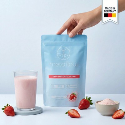 Metaflow Diät Stoffwechsel Shake 450 g NEU/OVP,  Erdbeere MHD 07/2027