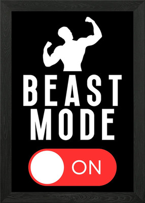 Beast Mode auf gerahmtem Wandbild Poster Leinwanddruck Bild