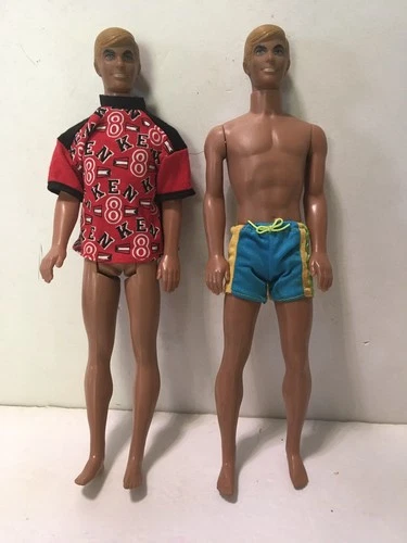 Lot of 2 Mattel Ken Doll Blonde Hair 1088-0500 Vintage 1968 Hong Kong