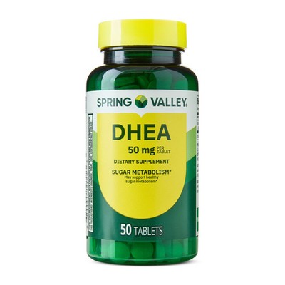 Spring Valley DHEA 50mg Tablets 50 Count 2 Pack
