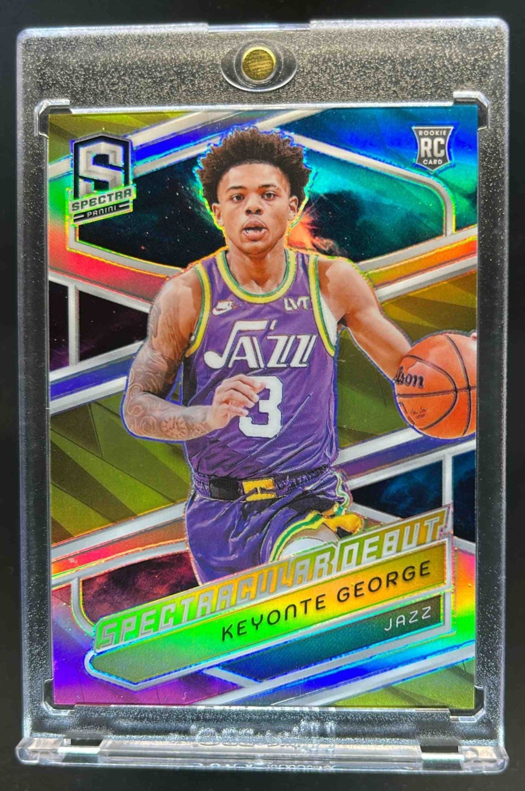 2023-24 Panini Spectra Keyonte George RC Spectacular Debut Nebula #1/1 Jazz