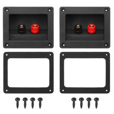 2Pcs 3 Inch Square Speaker Box Terminal Cup, 2-Way Subwoofer Plug Connectors