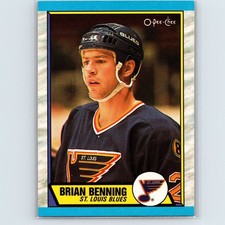 1989-90 O-Pee-Chee - Brian Benning #86 - St. Louis Blues